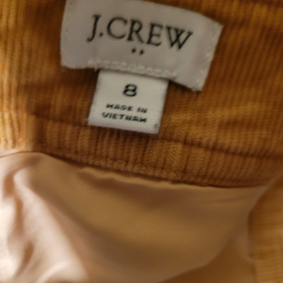J.Crew Factory Mustard Color Mini Corduroy Skirt - Picture 4 of 4